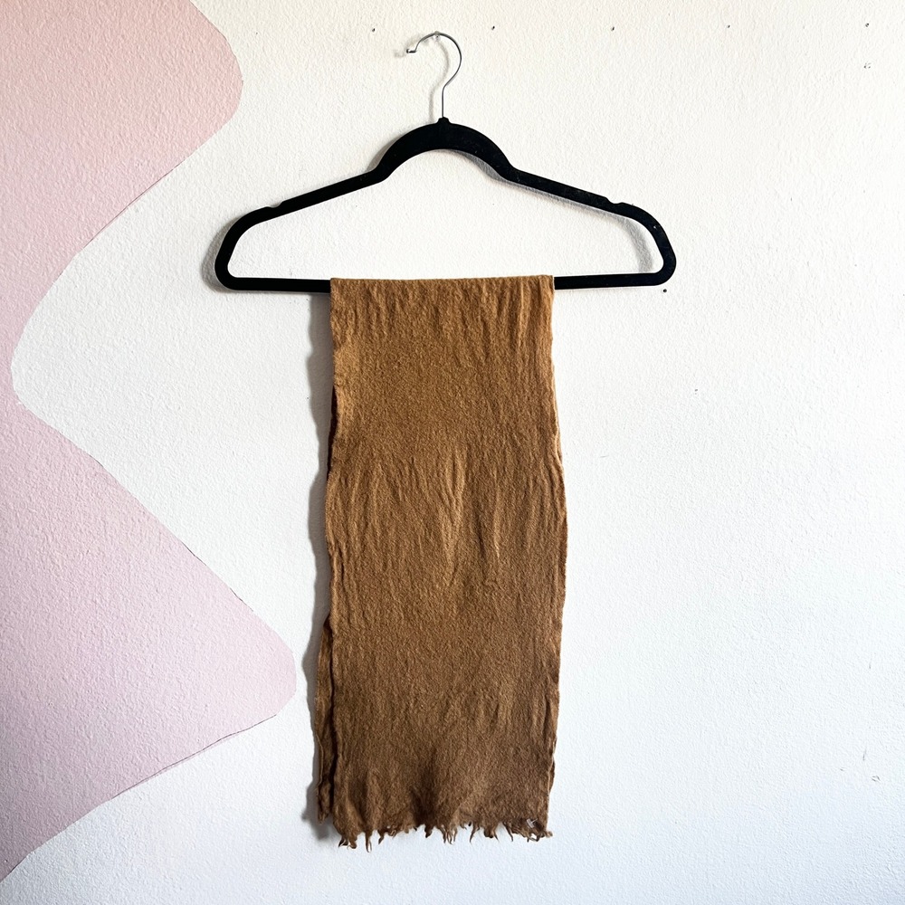 100% Wool Scarf Brown Quite Luxury Classic Winter